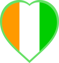 Ivory Coast Heart Badge