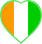 Ivory Coast Heart Badge