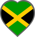Jamaica Heart Badge