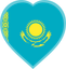Kazakhstan Heart Badge