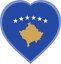 Kosovo Heart Badge