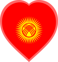 Kyrgyzstan Heart Badge