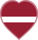 Latvia Heart Badge