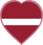 Latvia Heart Badge