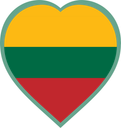 Lithuania Heart Badge