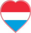 Luxembourg Heart Badge