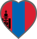 Mongolia Heart Badge