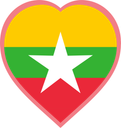 Myanmar Heart Badge