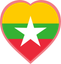 Myanmar Heart Badge