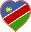 Namibia Heart Badge