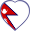 Nepal Heart Badge