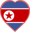 North Korea Heart Badge