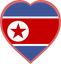 North Korea Heart Badge