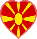 North Macedonia Heart Badge