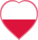 Poland Heart Badge