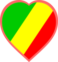 Republic Of The Congo Heart Badge