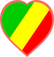 Republic Of The Congo Heart Badge