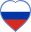 Russia Heart Badge