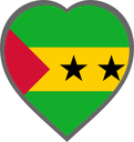 São Tomé and Príncipe Heart Badge