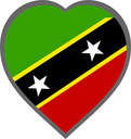 Saint Kitts And Nevis Heart Badge