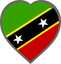 Saint Kitts And Nevis Heart Badge