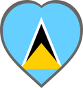 Saint Lucia Heart Badge