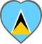 Saint Lucia Heart Badge