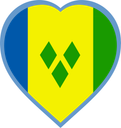 Saint Vincent And The Grenadines Heart Badge