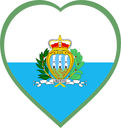 San Marino Heart Badge