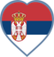 Serbia Heart Badge