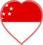Singapore Heart Badge