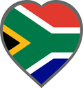 South Africa Heart Badge