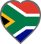 South Africa Heart Badge