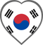 South Korea Heart Badge