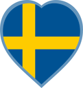 Sweden Heart Badge