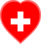 Switzerland Heart Badge