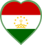 Tajikistan Heart Badge
