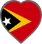 Timor Leste Heart Badge