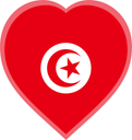 Tunisia Heart Badge