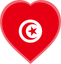 Tunisia Heart Badge