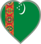 Turkmenistan Heart Badge