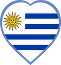Uruguay Heart Badge