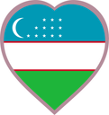 Uzbekistan Heart Badge