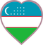 Uzbekistan Heart Badge
