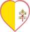 Vatican City Heart Badge