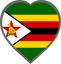 Zimbabwe Heart Badge