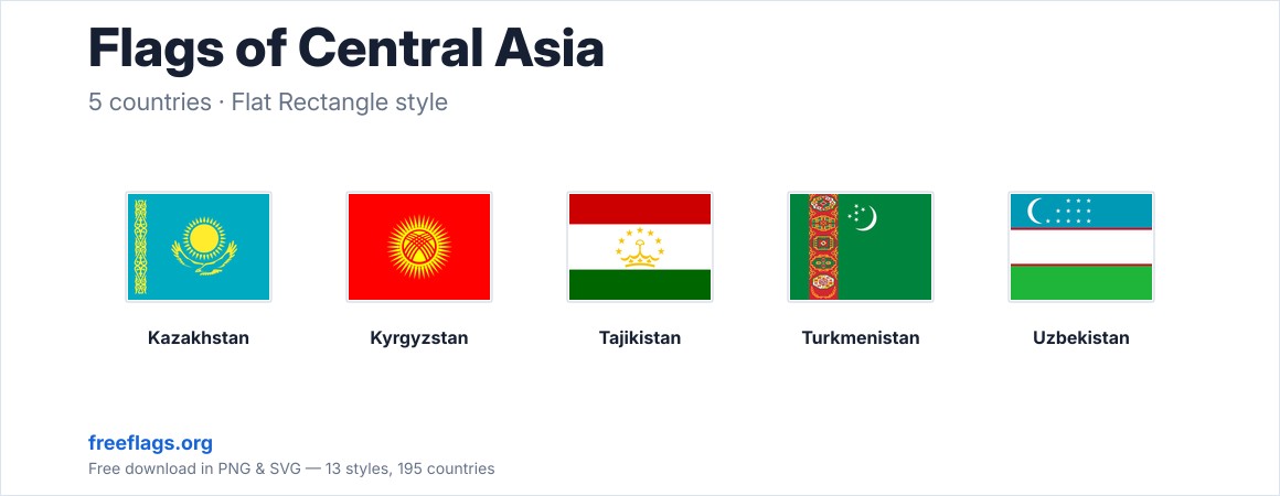 Flags of Central Asia