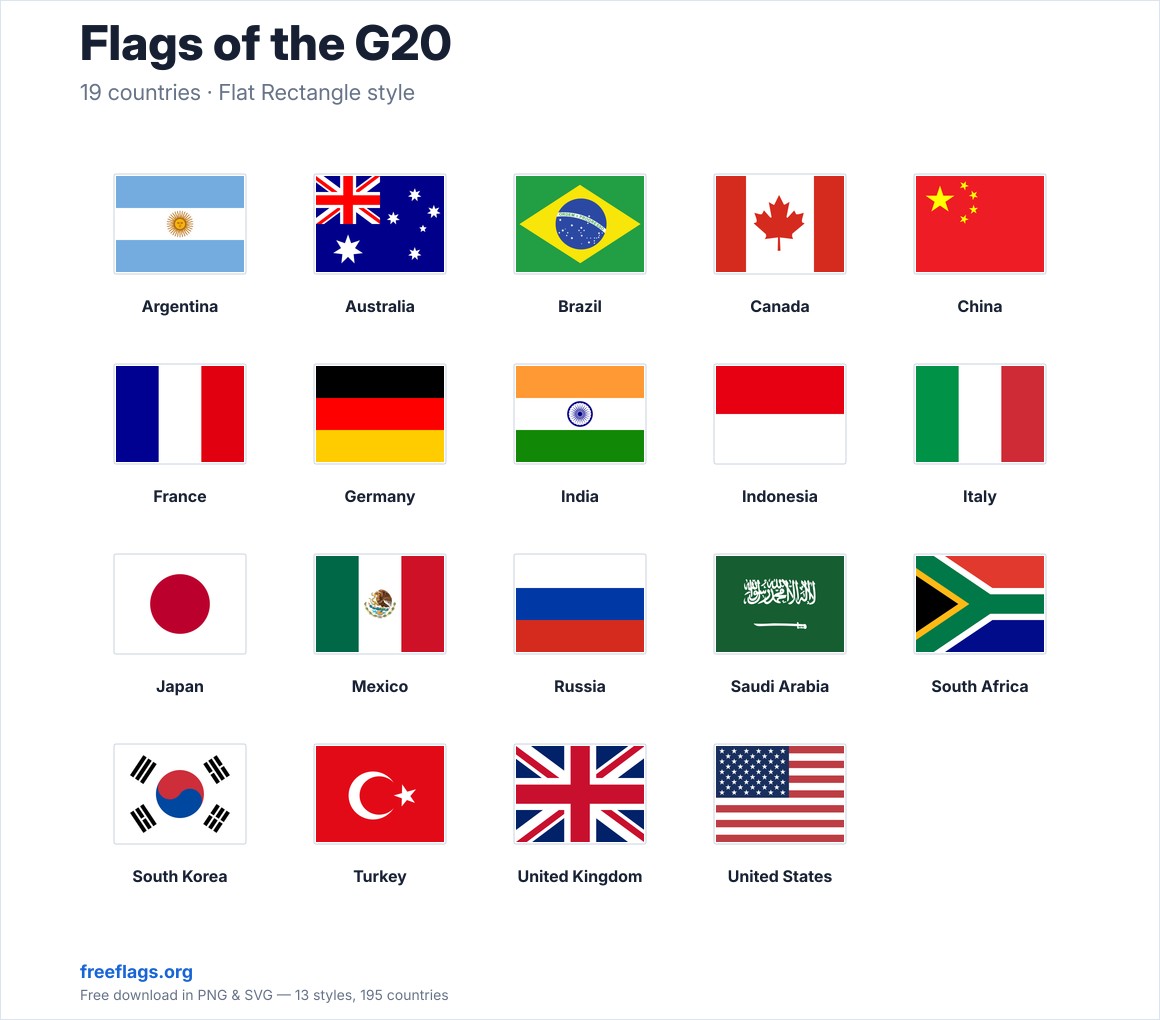 Flags of the G20