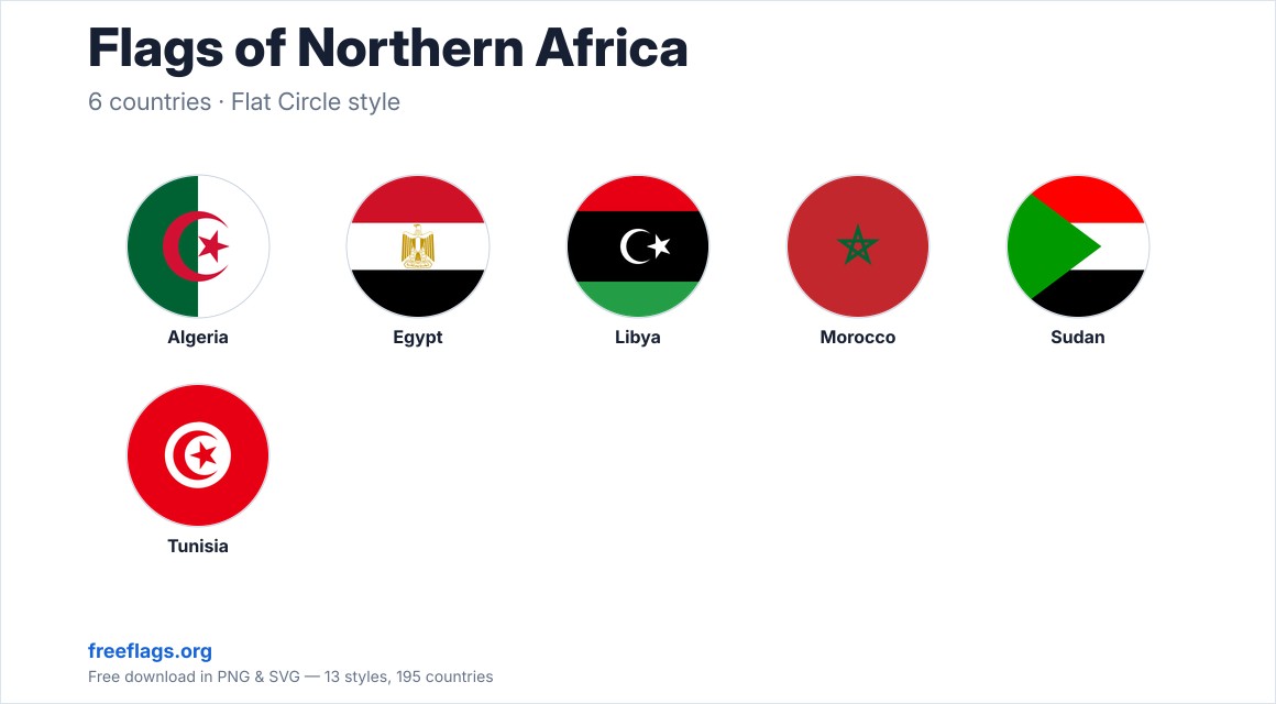 Flags of Northern Africa