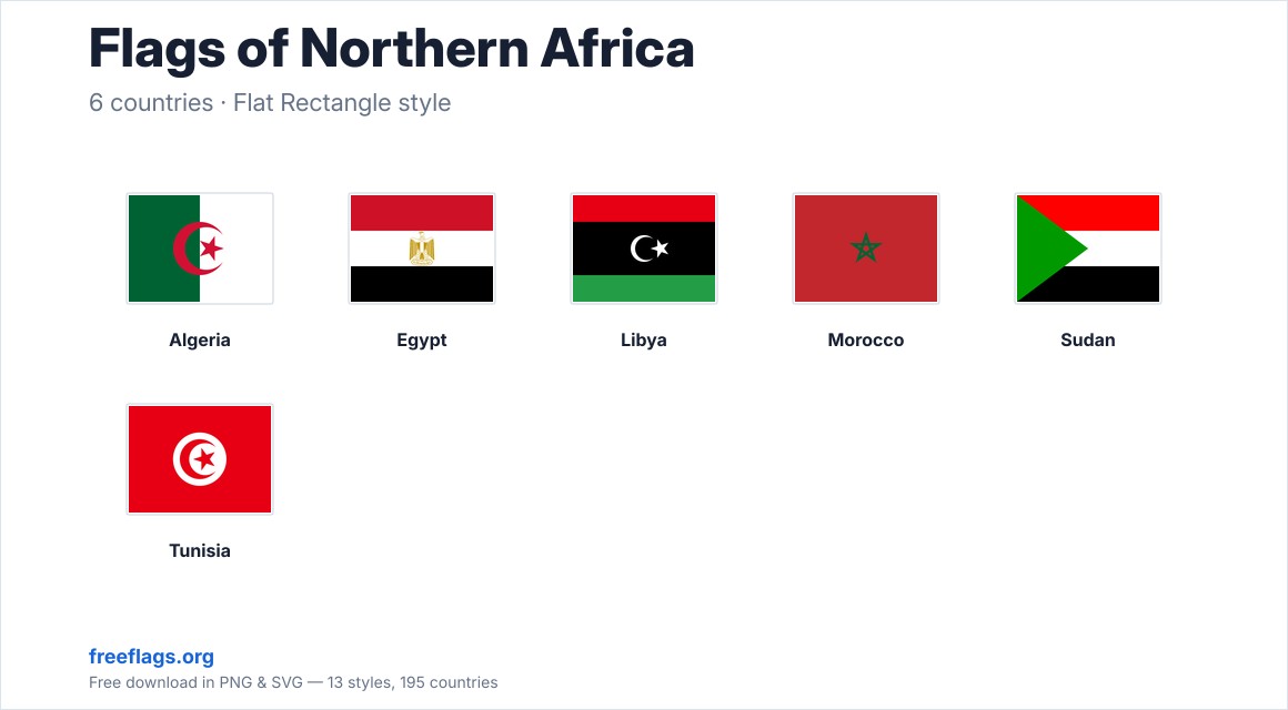 Flags of Northern Africa